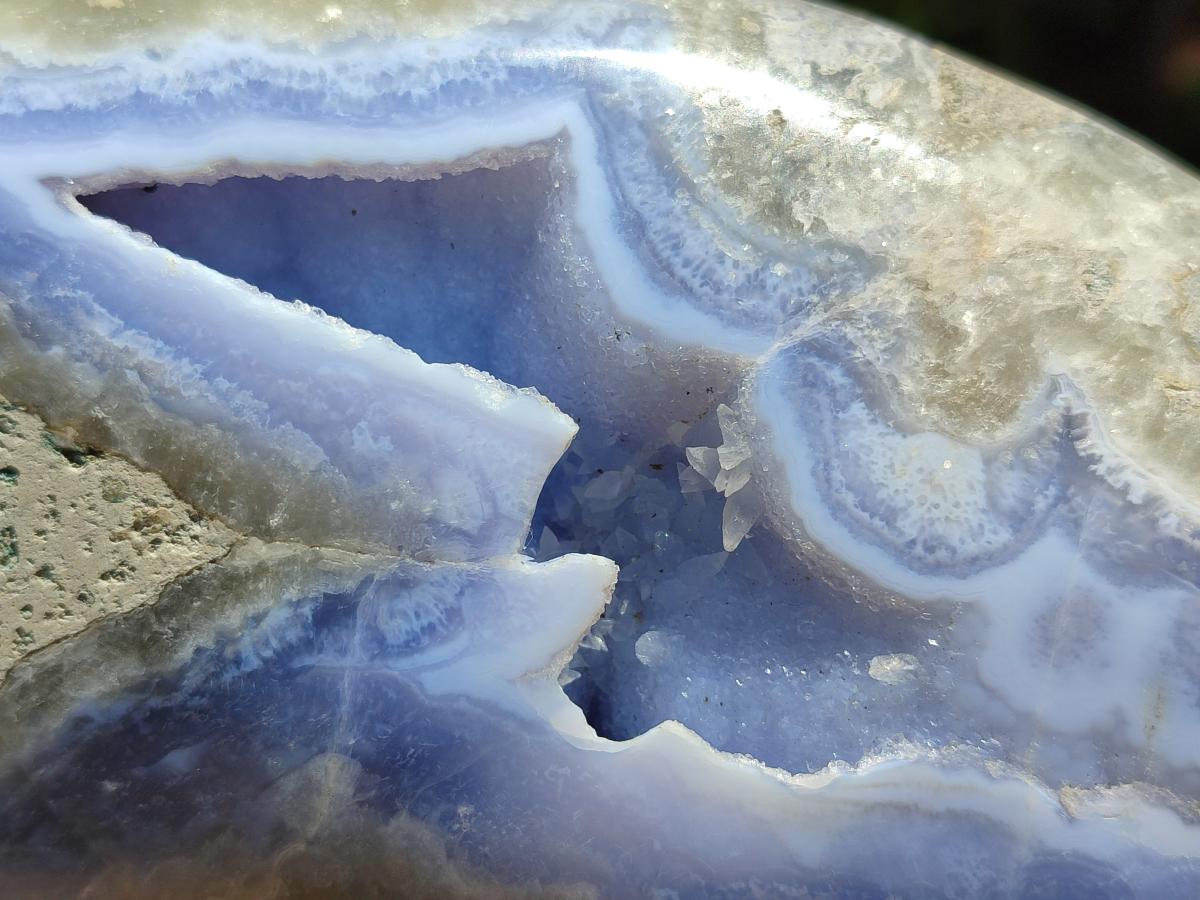 Polished Large Blue Lace Agate Free Form x 1 From Nsanje, Malawi