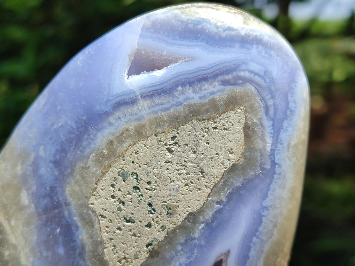 Polished Large Blue Lace Agate Free Form x 1 From Nsanje, Malawi