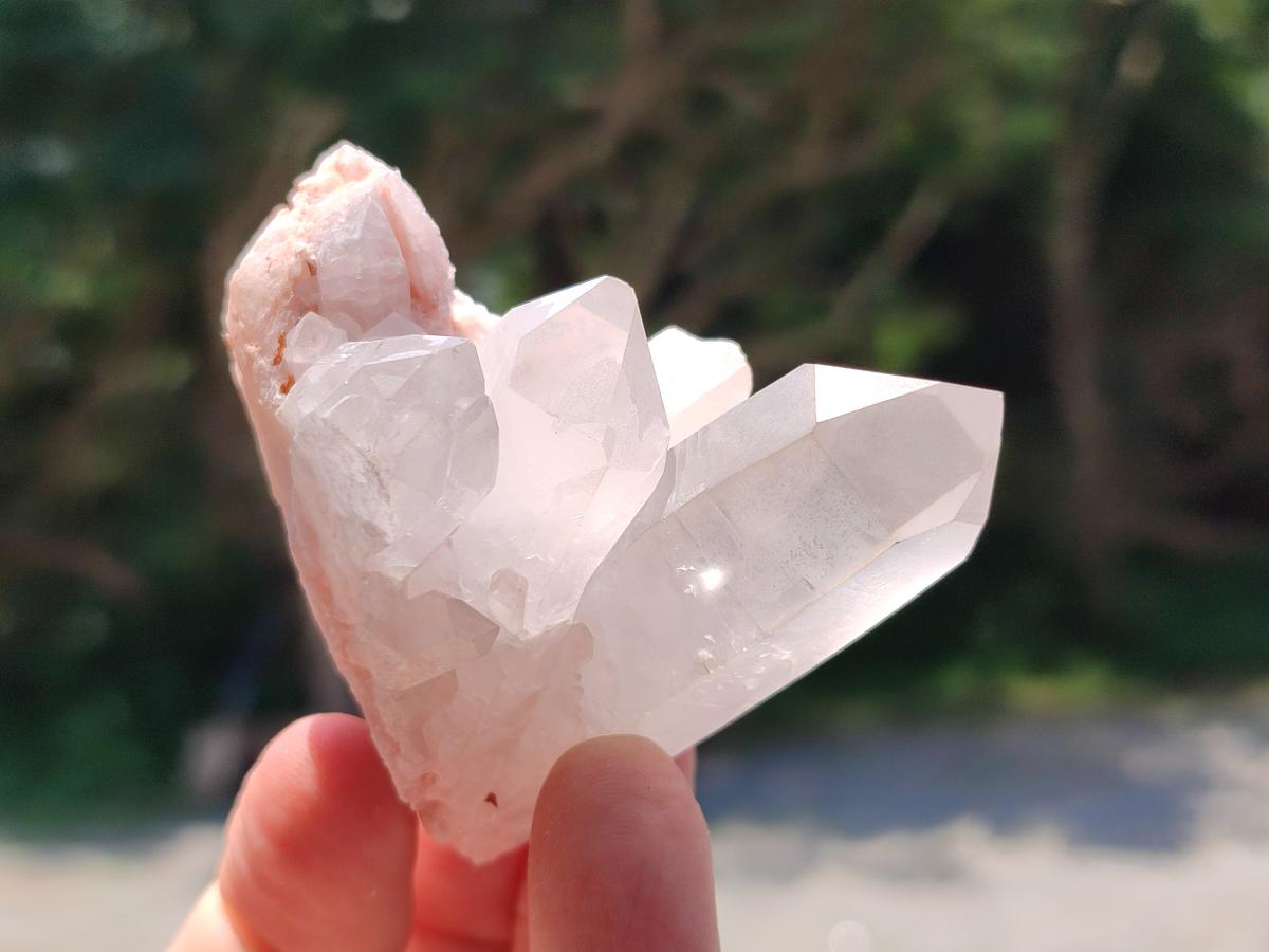 Natural Clear Quartz Clusters x 12 From Madagascar