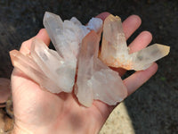 Natural Clear Quartz Clusters x 12 From Madagascar