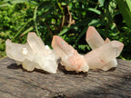 Natural Clear Quartz Clusters x 12 From Madagascar