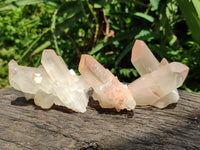 Natural Clear Quartz Clusters x 12 From Madagascar