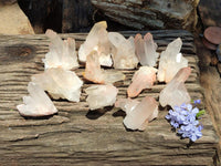 Natural Clear Quartz Clusters x 12 From Madagascar