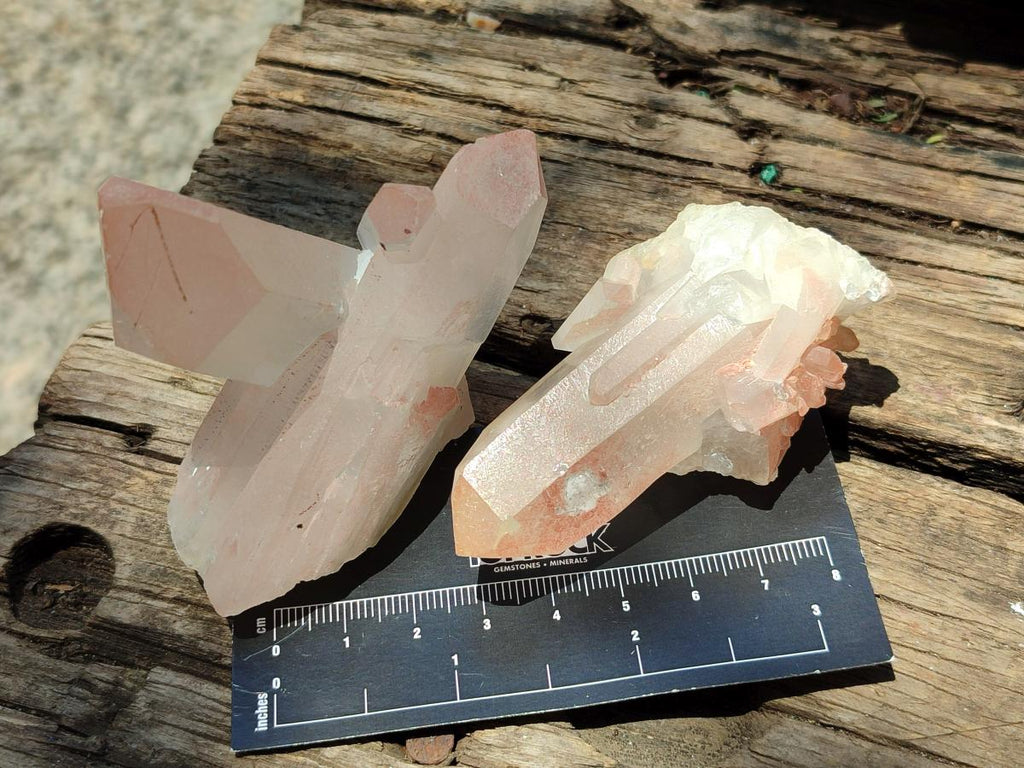 Natural Clear Quartz Clusters x 12 From Madagascar