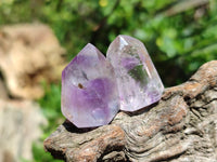 Polished Window Amethyst Crystals x 35 From Akansobe, Madagascar