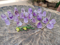 Polished Window Amethyst Crystals x 35 From Akansobe, Madagascar