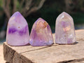 Polished Window Amethyst Crystals x 35 From Akansobe, Madagascar