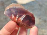Polished On One Side Red Shashe River Agate Nodules x 35 From Shashe River, Zimbabwe