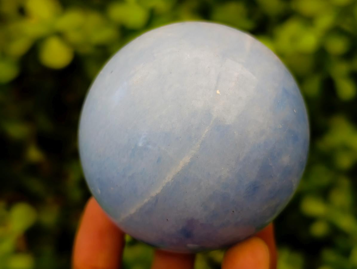 Polished Blue Calcite Spheres x 4 From Madagascar