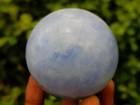 Polished Blue Calcite Spheres x 4 From Madagascar