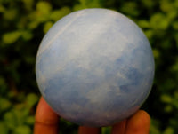 Polished Blue Calcite Spheres x 4 From Madagascar