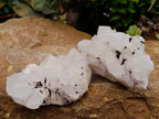 Natural Clear Cascading Quartz Crystal Clusters x 6 From Madagascar