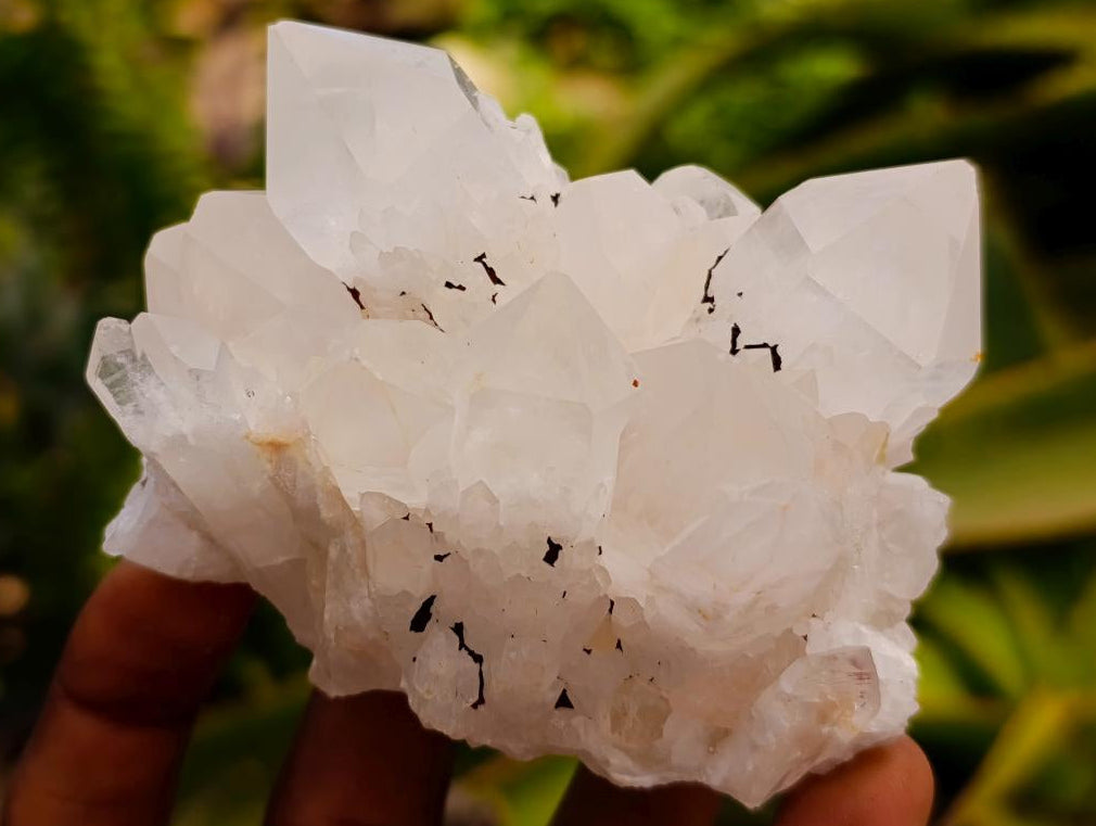 Natural Clear Cascading Quartz Crystal Clusters x 6 From Madagascar