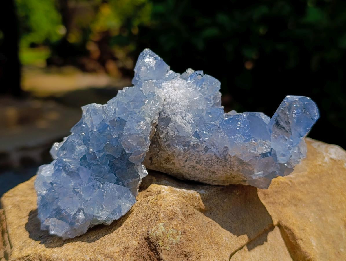 Natural Blue Celestite Specimens x 6 From Sakoany, Madagascar