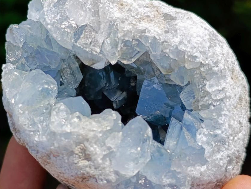 Natural Blue Celestite Specimens x 6 From Sakoany, Madagascar