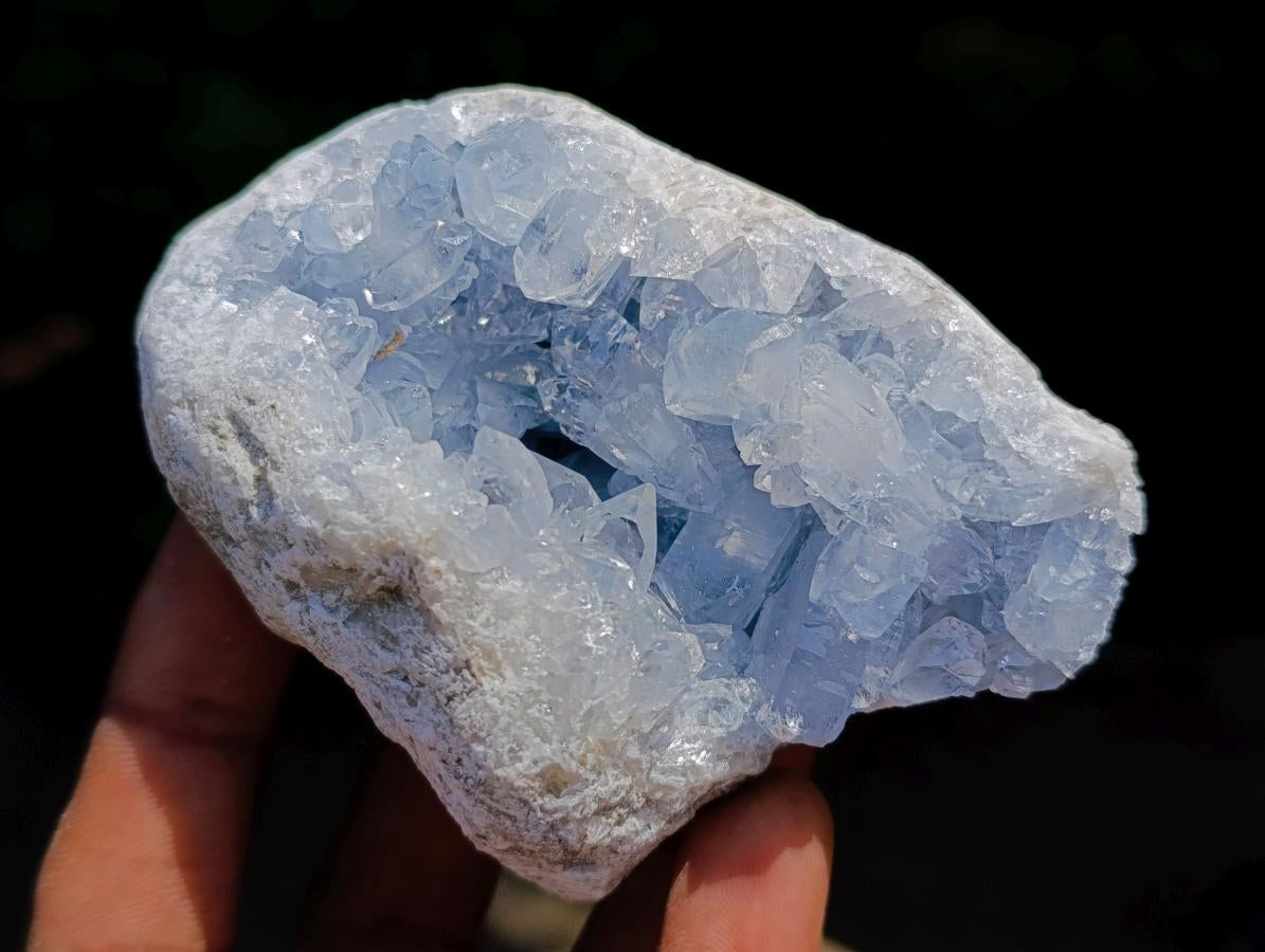 Natural Blue Celestite Specimens x 6 From Sakoany, Madagascar