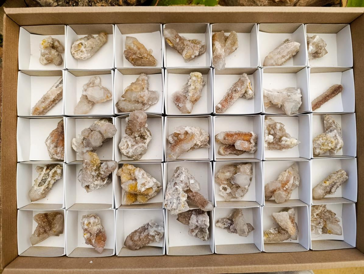 Natural Limonite Fairy Spirit Quartz Crystals x 35 From Boekenhouthoek, South Africa