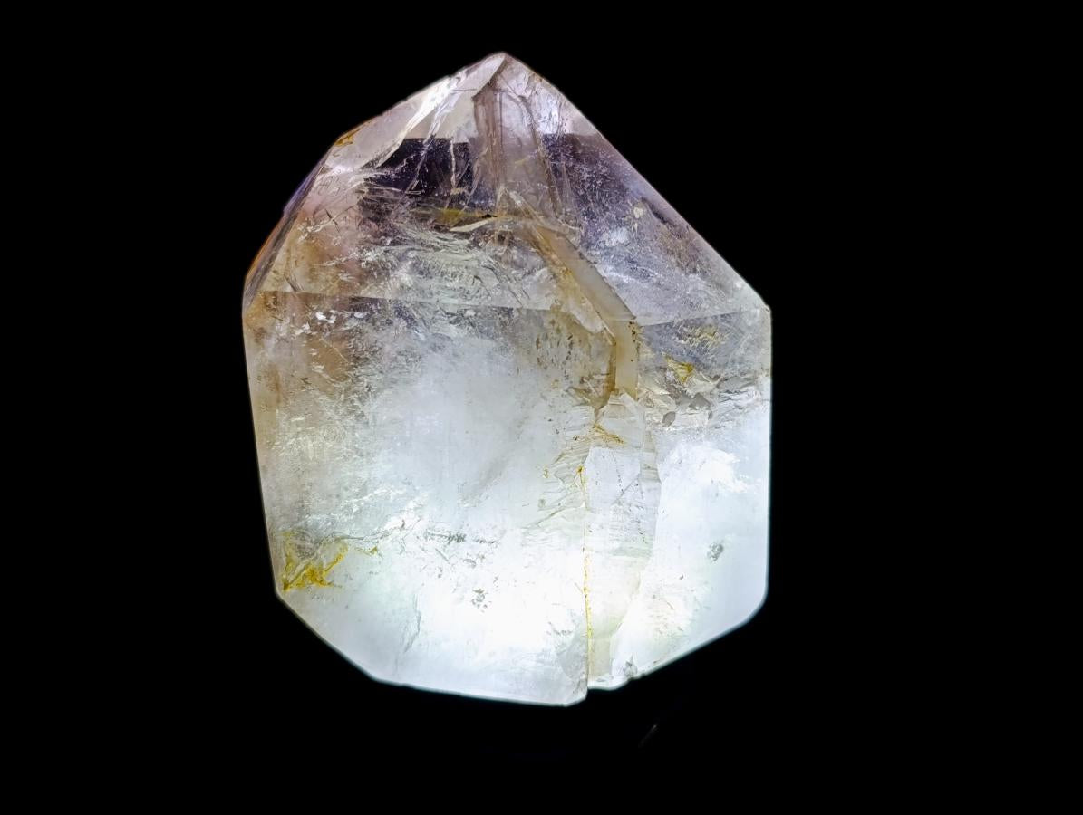 Polished Window Quartz Crystals x 3 From Akansobe Madagascar