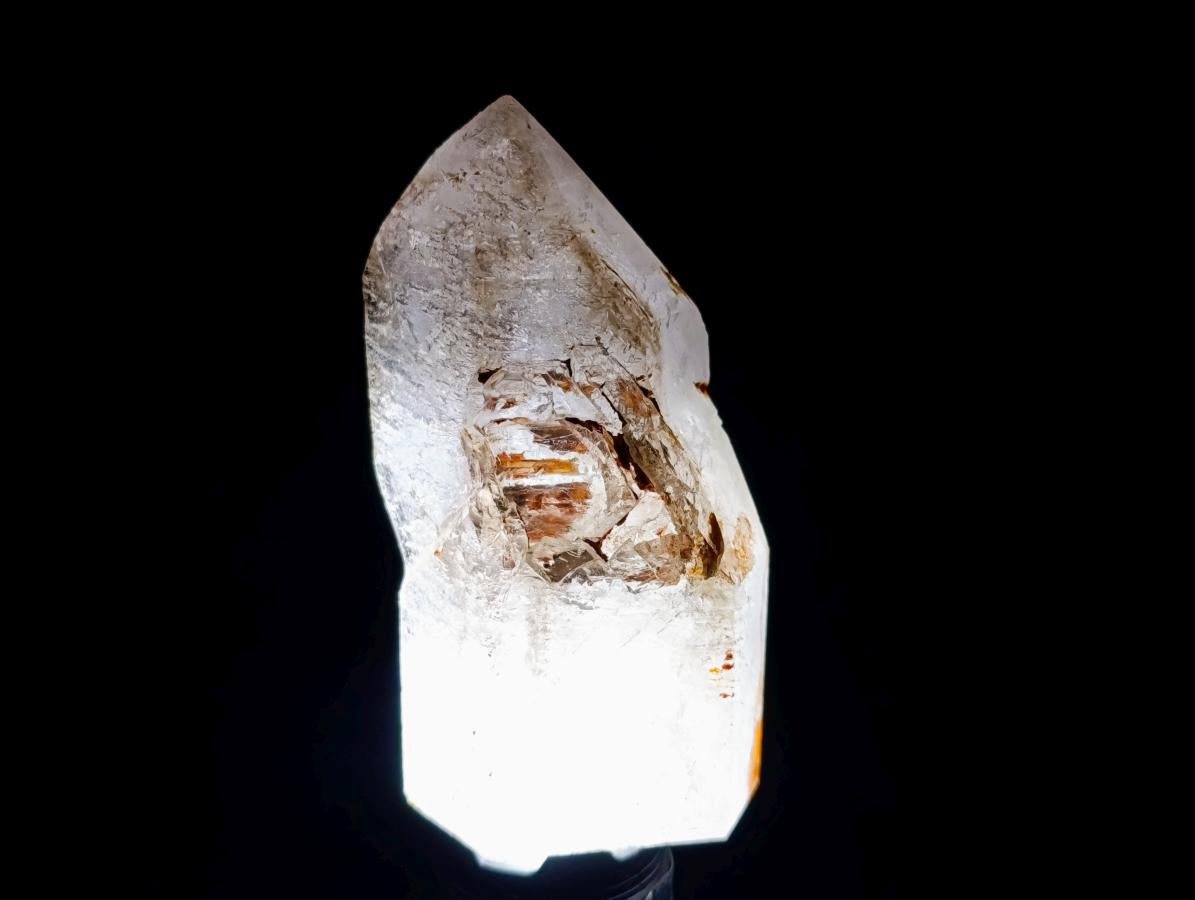 Polished Window Quartz Crystals x 3 From Akansobe Madagascar