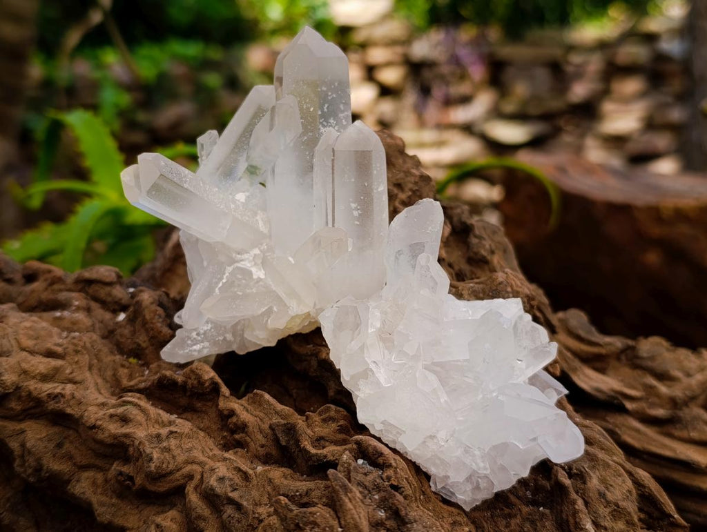 Natural Clear Cascading Quartz Crystal Clusters x 24 From Madagascar