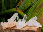Natural Clear Cascading Quartz Crystal Clusters x 24 From Madagascar