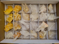 Natural Clear Cascading Quartz Crystal Clusters x 24 From Madagascar