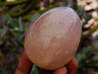 Hand Made Rose Quartz Eggs x 6 From Madagascar