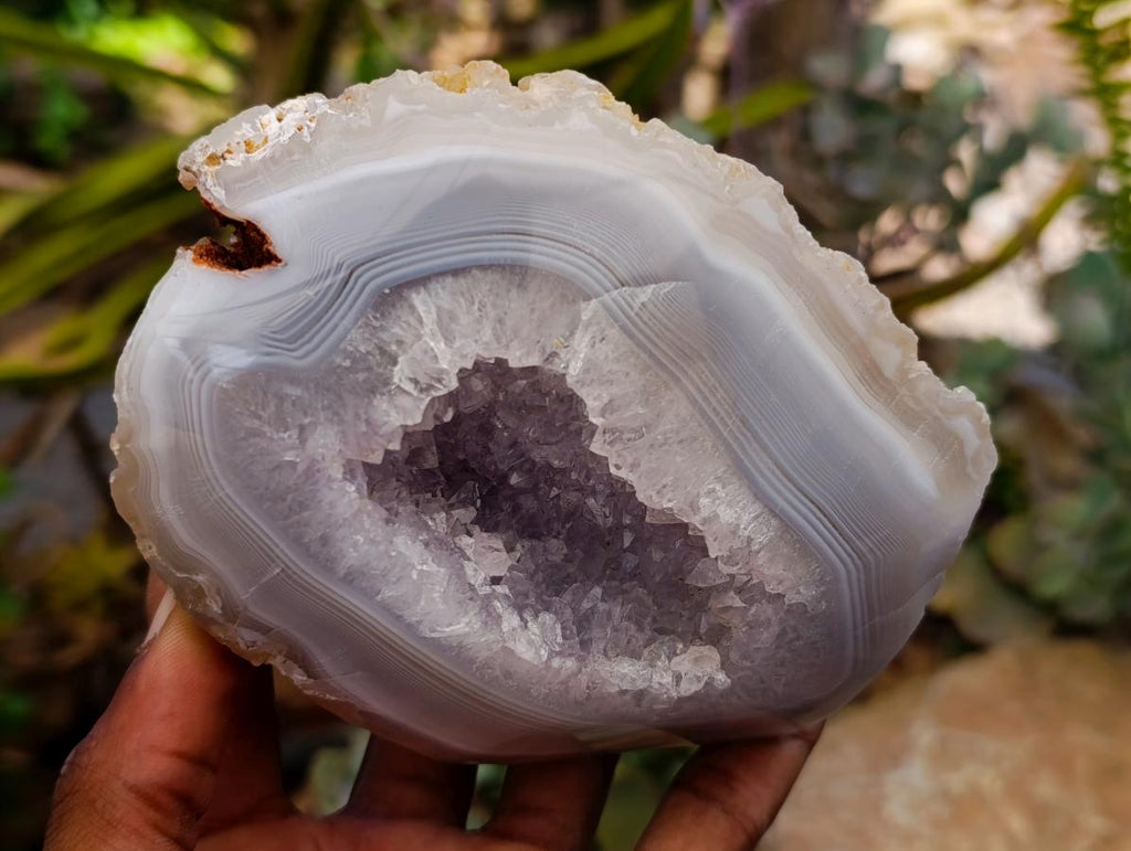 Polished Agates with Crystalline Geodes x 4 From Maintirano, Madagascar