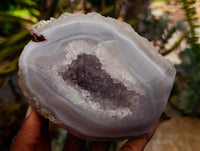 Polished Agates with Crystalline Geodes x 4 From Maintirano, Madagascar