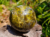 Polished Green Opal Sphere x 1 From Betroka, Madagascar