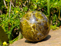 Polished Green Opal Sphere x 1 From Betroka, Madagascar