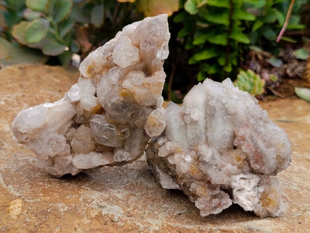 Natural White Quartz Spirit Clusters x 3 From Boekenhouthoek, South Africa