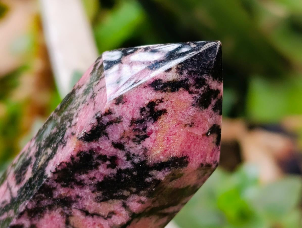 Polished Rhodonite Crystals x 3 From Ambindavato, Madagascar
