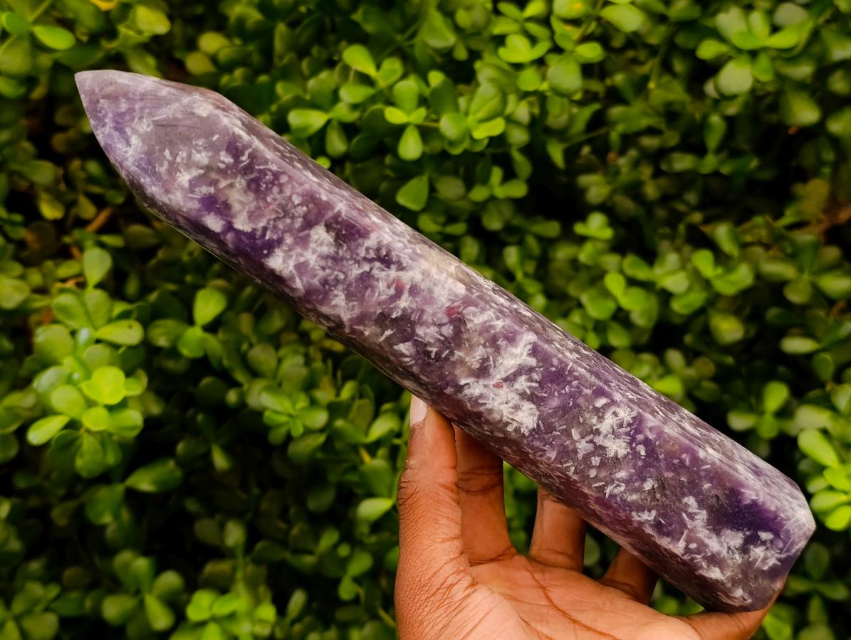 Polished Lepidolite Towers x 2 From Ambatondrazaka, Madagascar