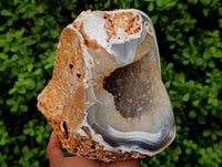 Polished Agate with Crystalline Geode x 1 From Maintirano, Madagascar