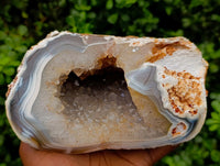 Polished Agate with Crystalline Geode x 1 From Maintirano, Madagascar