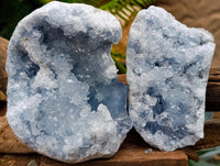 Natural Blue Celestite Specimens x 2 From Sakoany, Madagascar