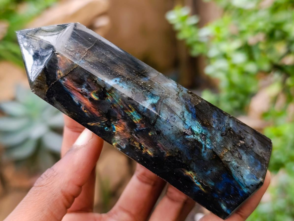 Polished Labradorite Crystals x 6 From Tulear, Madagascar