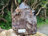 Polished Smokey Amethyst Window Crystals x 2 From Akansobe, Madagascar