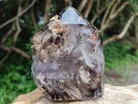 Polished Smokey Amethyst Window Crystals x 2 From Akansobe, Madagascar