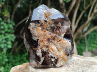 Polished Smokey Amethyst Window Crystals x 2 From Akansobe, Madagascar