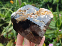 Polished Smokey Amethyst Window Crystals x 2 From Akansobe, Madagascar