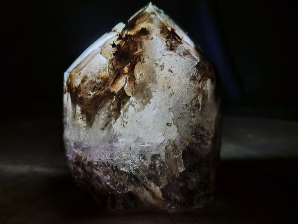 Polished Smokey Amethyst Window Crystals x 2 From Akansobe, Madagascar