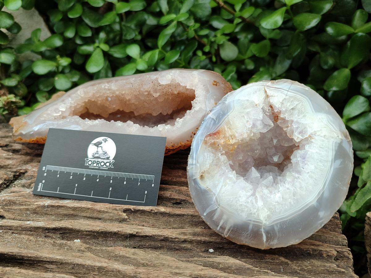 Polished Agates with Crystalline Geodes x 2 From Maintirano, Madagascar