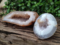 Polished Agates with Crystalline Geodes x 2 From Maintirano, Madagascar
