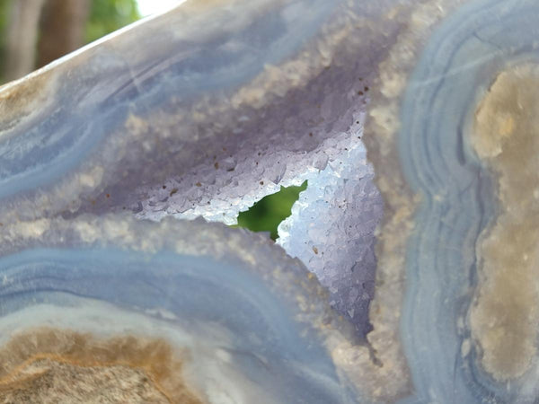 Polished XL Blue Lace Agate Free Form x 1 From Nsanje, Malawi