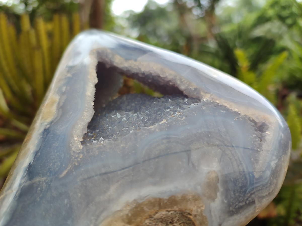 Polished XL Blue Lace Agate Free Form x 1 From Nsanje, Malawi