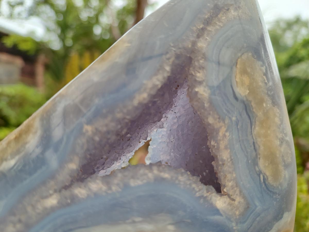 Polished XL Blue Lace Agate Free Form x 1 From Nsanje, Malawi