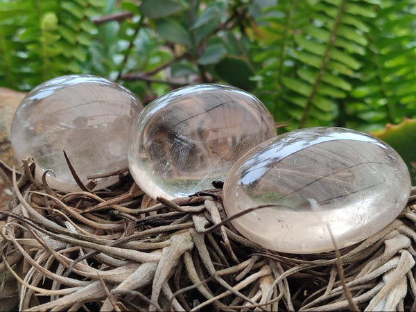Polished Clear Smokey Quartz Crystals x 12 From Madagascar