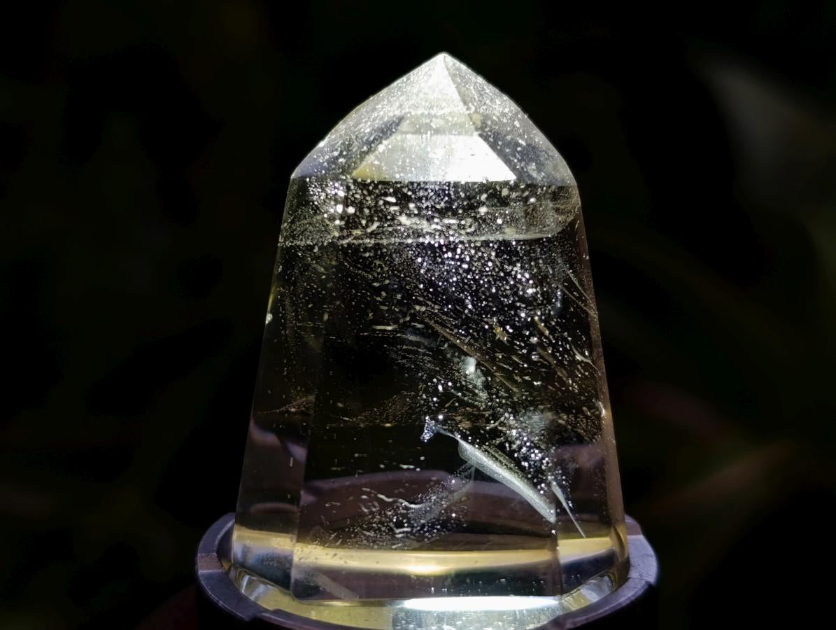 Polished Smokey Window Quartz Crystals x 12 From Madagascar